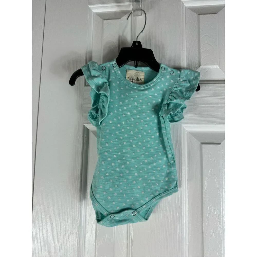 NWT Vignette Girls Flutter Bodysuit Size 3/6m